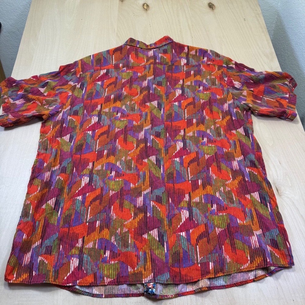 Robert Graham Gallagher 2XLT Colorful Abstract Print Short Sleeve Button Up - Picture 5 of 6